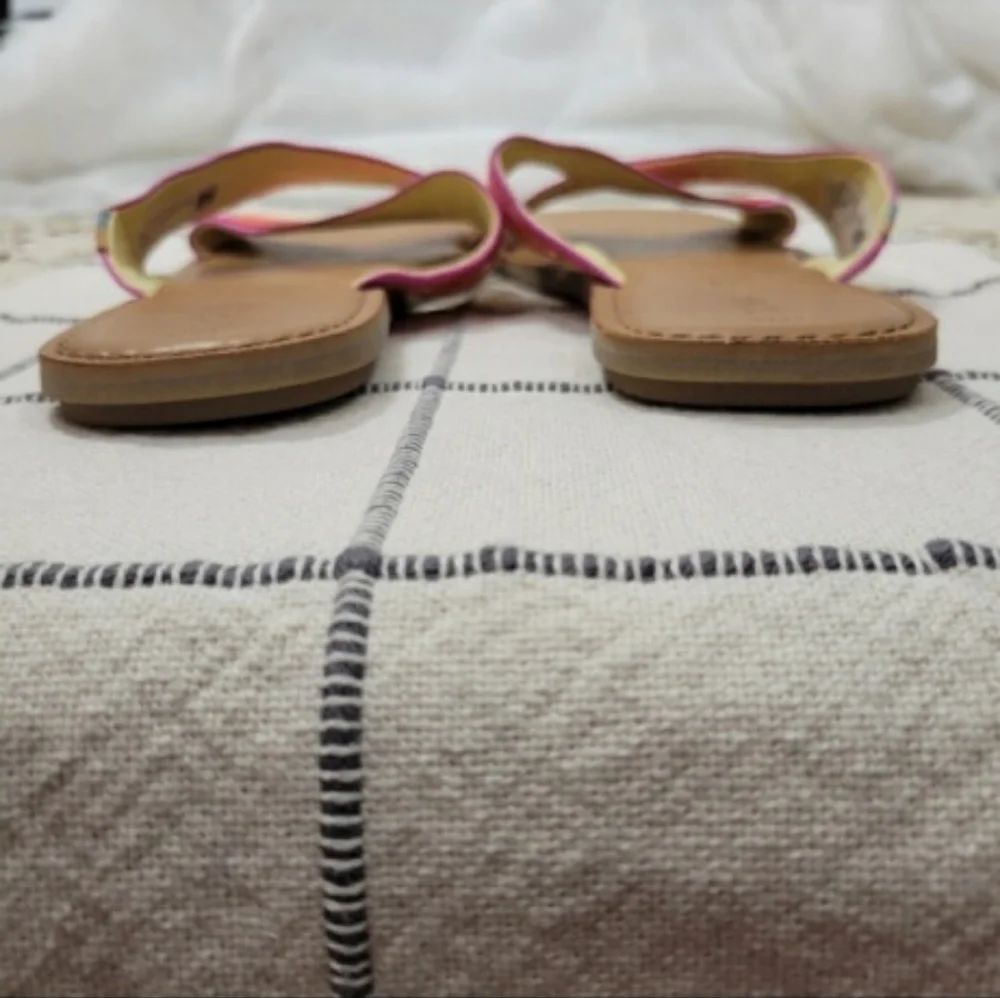Tom's The Original 1 for 1 Company Women's Viv Striped Flats Slides Slipon Sanda - Picture 9 of 9